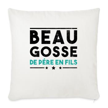 Beau Gosse De Père En Fils - Housse de coussin décorative 45 x 45 cm - blanc nature - Devant
