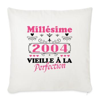 Woman Vintage 2004 Birthday Gift Humor - Sofa pillowcase 17,3'' x 17,3'' (45 x 45 cm) - natural white - Front