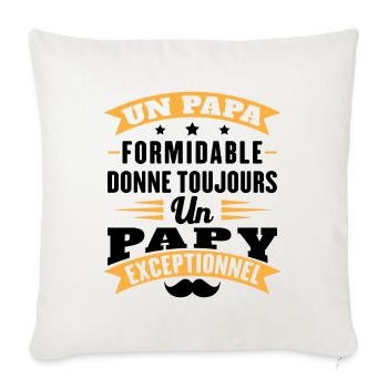 Terrific Dad Always Gives Grandpa Exceptional - Sofa pillowcase 17,3'' x 17,3'' (45 x 45 cm) - natural white - Front