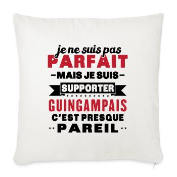 Nicht perfekt, aber ich bin ein Guingamp-Fan - Sofakissenbezug 45 x 45 cm - Naturweiß  - Vorne