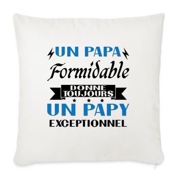 Terrific Dad Always Gives Exceptional Grandpa - Sofa pillowcase 17,3'' x 17,3'' (45 x 45 cm) - natural white - Front