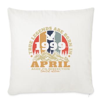 April 1999 Vintage Geburtstagsgeschenk - Sofakissenbezug 45 x 45 cm - Naturweiß  - Vorne