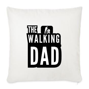 La poussette Walking Dad Daddy Blanc Noir - Housse de coussin décorative 45 x 45 cm - blanc nature - Devant