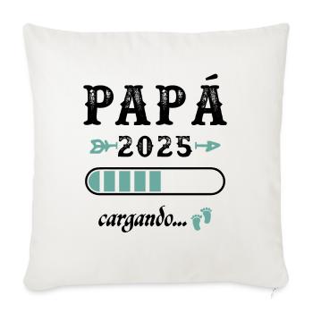 Dad 2025 Loading Gift Future Father - Sofa pillowcase 17,3'' x 17,3'' (45 x 45 cm) - natural white - Front