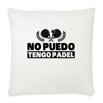 I can't I have Padel Tennis Padel players - Sofa pillowcase 17,3'' x 17,3'' (45 x 45 cm) - natural white - Front