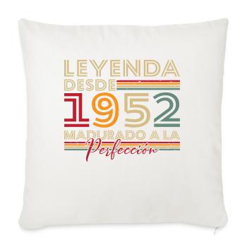 Legende seit 1952 Geburtstagsgeschenk - Sofakissenbezug 45 x 45 cm - Naturweiß  - Vorne