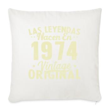 Original 1974 Vinatge Birthday Gift - Sofa pillowcase 17,3'' x 17,3'' (45 x 45 cm) - natural white - Front