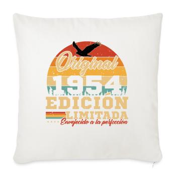 Vinatge 1954 Birthday Gift - Sofa pillowcase 17,3'' x 17,3'' (45 x 45 cm) - natural white - Front