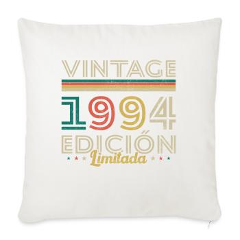Vinatge 1994 Birthday Gift - Sofa pillowcase 17,3'' x 17,3'' (45 x 45 cm) - natural white - Front