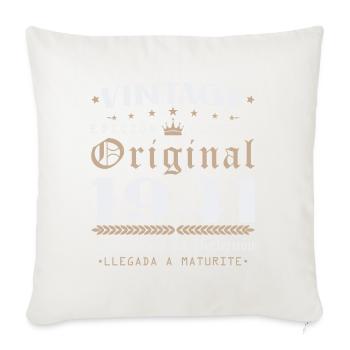 Cadeau d'anniversaire Vinatge 1941 - Housse de coussin décorative 45 x 45 cm - blanc nature - Devant