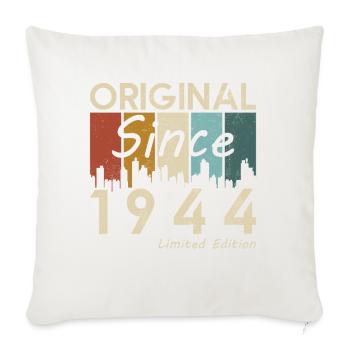 1944 Vintage Retro Geburtstagsgeschenk - Sofakissenbezug 45 x 45 cm - Naturweiß  - Vorne