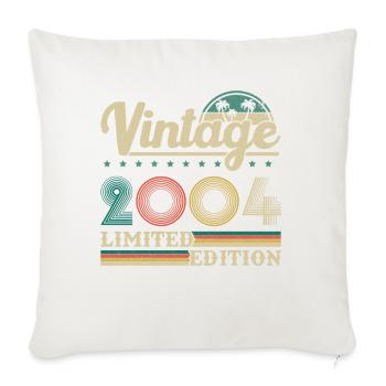 2004 Vintage Retro Geburtstagsgeschenk - Sofakissenbezug 45 x 45 cm - Naturweiß  - Vorne