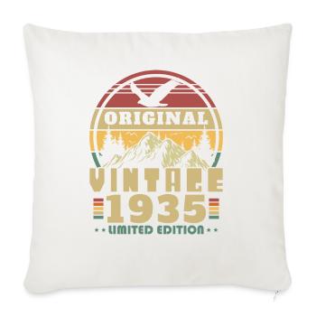 Original 1935 Vintage Retro Anniversary Gift - Sofa pillowcase 17,3'' x 17,3'' (45 x 45 cm) - natural white - Front