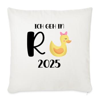 Duck Pension 2025 Pension Retirement Grandpa Grandma Pensioner - Sofa pillowcase 17,3'' x 17,3'' (45 x 45 cm) - natural white - Front