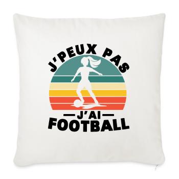 I Can't I Have Football Humor Gift - Sofa pillowcase 17,3'' x 17,3'' (45 x 45 cm) - natural white - Front