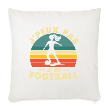 I Can't I Have Football Humor Gift - Sofa pillowcase 17,3'' x 17,3'' (45 x 45 cm) - natural white - Front