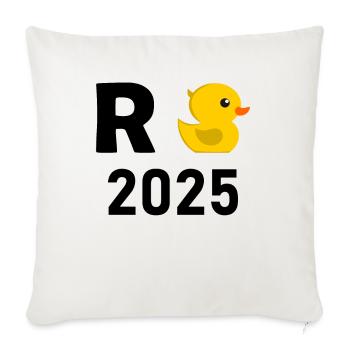 Duck Pension 2025 Pension Retirement Grandpa Grandma Pensioner - Sofa pillowcase 17,3'' x 17,3'' (45 x 45 cm) - natural white - Front