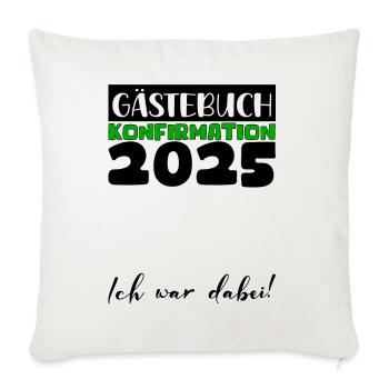 Confirmation 2025 Guest Book Decoration Girls Boys - Sofa pillowcase 17,3'' x 17,3'' (45 x 45 cm) - natural white - Front
