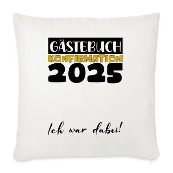 Confirmation 2025 Guest Book Decoration Girls Boys - Sofa pillowcase 17,3'' x 17,3'' (45 x 45 cm) - natural white - Front