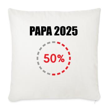 Dad 2025 Gift Men Men Father Pregnant - Sofa pillowcase 17,3'' x 17,3'' (45 x 45 cm) - natural white - Front