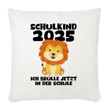 School Child 2025 Young Girls School Enrollment 2025 Decoration - Sofa pillowcase 17,3'' x 17,3'' (45 x 45 cm) - natural white - Front