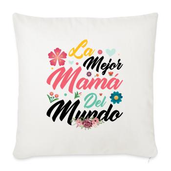 The Best Mom in the World Mother's Day Gift - Sofa pillowcase 17,3'' x 17,3'' (45 x 45 cm) - natural white - Front
