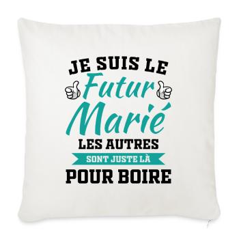 I'm the Groom-to-be Humor Gift-to-Groom - Sofa pillowcase 17,3'' x 17,3'' (45 x 45 cm) - natural white - Front