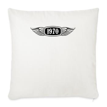 1970 millésime 1970 édition limitée 1970 Idée cadeau 1 - Housse de coussin décorative 45 x 45 cm - blanc nature - Devant
