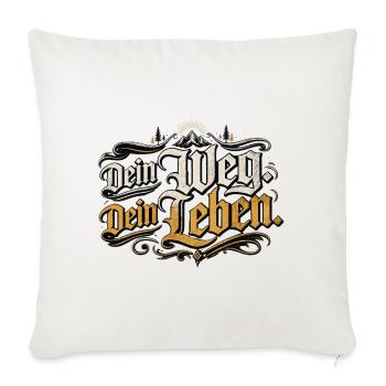 Dein Weg Dein Leben Vintage - Sofakissenbezug 45 x 45 cm - Naturweiß  - Vorne