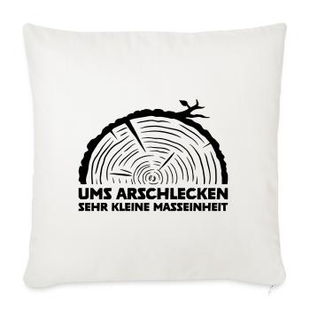 Ums arschlecken sehr kleine Masseinheit - Sofakissenbezug 45 x 45 cm - Naturweiß  - Vorne