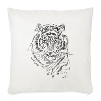 tigre - Housse de coussin décorative 45 x 45 cm - blanc nature - Devant