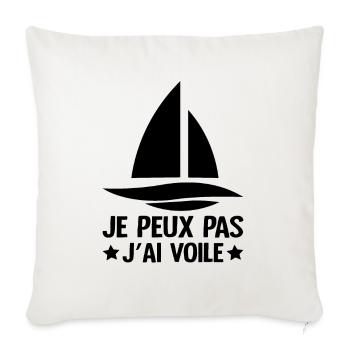 Je Peux Pas J'ai Voile - Housse de coussin décorative 45 x 45 cm - blanc nature - Devant
