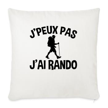 Je Peux Pas J'ai Rando - Housse de coussin décorative 45 x 45 cm - blanc nature - Devant