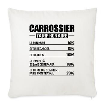 Le Tarif Horaire D'un Carrossier - Housse de coussin décorative 45 x 45 cm - blanc nature - Devant