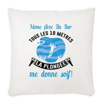 Plongée Sous Marine Mer Idée Cadeau Plongeur Océan - Housse de coussin décorative 45 x 45 cm - blanc nature - Devant