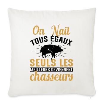 Les Meilleurs Deviennent Chasseurs Chasser Cadeau - Housse de coussin décorative 45 x 45 cm - blanc nature - Devant