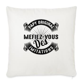 Papy Original Cadeau Anniversaire Fête Des Pères - Housse de coussin décorative 45 x 45 cm - blanc nature - Devant