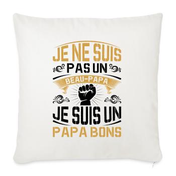 Je Suis Un Papa Bonus Fête Des Pères Anniversaire - Housse de coussin décorative 45 x 45 cm - blanc nature - Devant