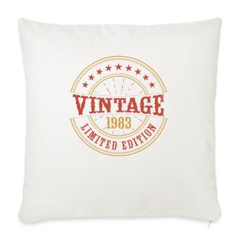 Vintage 1983 Vintage Anniversary Gift Idea 1983 - Sofa pillowcase 17,3'' x 17,3'' (45 x 45 cm) - natural white - Front