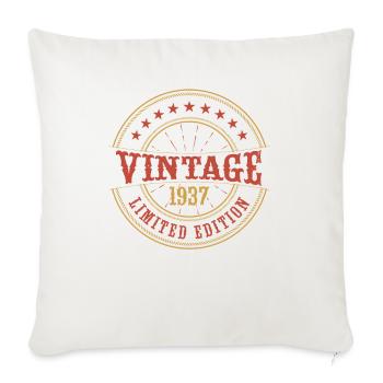 Vintage 1937 Vintage Anniversary Gift Idea 1937 - Sofa pillowcase 17,3'' x 17,3'' (45 x 45 cm) - natural white - Front