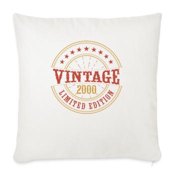 Vintage 2000 Vintage Anniversary Gift Idea 2000 - Sofa pillowcase 17,3'' x 17,3'' (45 x 45 cm) - natural white - Front