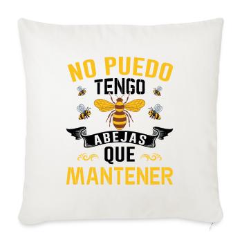 Abeille Apiculteur Drôle Abeille Cadeau Apiculture - Housse de coussin décorative 45 x 45 cm - blanc nature - Devant