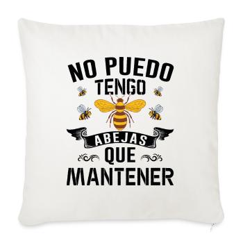 Abeille Apiculteur Drôle Abeille Cadeau Apiculture - Housse de coussin décorative 45 x 45 cm - blanc nature - Devant
