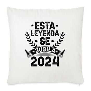 Cette Légende Prend Sa Retraite En 2024 - Housse de coussin décorative 45 x 45 cm - blanc nature - Devant
