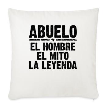 Papou l'homme le mythe la légende cadeau - Housse de coussin décorative 45 x 45 cm - blanc nature - Devant