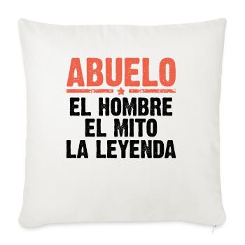 Papou l'homme le mythe la légende cadeau - Housse de coussin décorative 45 x 45 cm - blanc nature - Devant