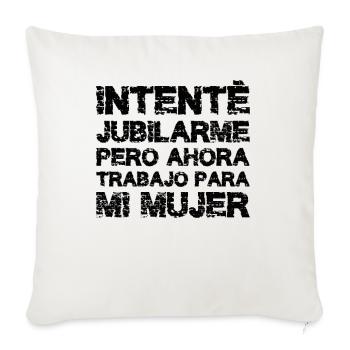 Retraite Humour Drôle Retraité Travail Pension - Housse de coussin décorative 45 x 45 cm - blanc nature - Devant