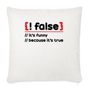Programmeur Programmation Logiciel Codage Codeur - Housse de coussin décorative 45 x 45 cm - blanc nature - Devant