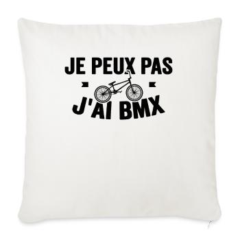 Je Peux Pas J'ai Bmx Vélo De Route Citations Sport - Housse de coussin décorative 45 x 45 cm - blanc nature - Devant