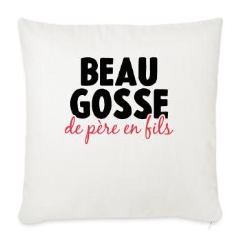Beau Gosse De Père En Fils - Housse de coussin décorative 45 x 45 cm - blanc nature - Devant